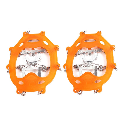 F12-3 12 Teeth Snow Anti-slip Rubber Shoe Cover Stainless Steel Welded Ice Grip, Size:, M Black, M Orange, L Black, L Orange