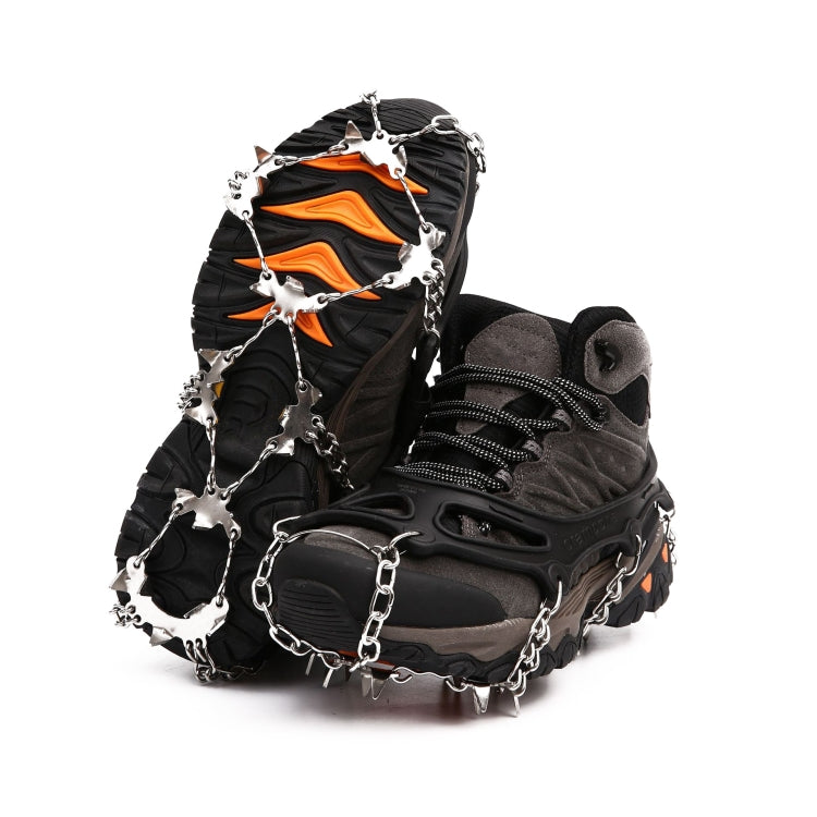 F26-2 26 Teeth Snow Mountain Non-slip Shoes Cover 201 Stainless Steel Ice Claws, Size:, M Black, L Black, XL Black, M Orange, L Orange, XL Orange