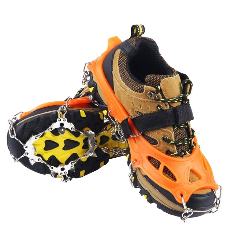 F26-2 26 Teeth Snow Mountain Non-slip Shoes Cover 201 Stainless Steel Ice Claws, Size:, M Black, L Black, XL Black, M Orange, L Orange, XL Orange