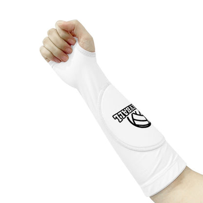 1pair Volleyball Arm Sleeves Passing Forearm Guard with Protection Pad and Thumbhole, Youth Style Black, Youth Style Gem Blue, Youth Style White, Adult Black, Adult Gem Blue, Adult White