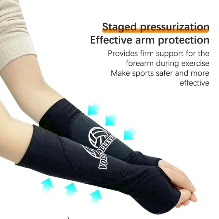 1pair Volleyball Arm Sleeves Passing Forearm Guard with Protection Pad and Thumbhole, Youth Style Black, Youth Style Gem Blue, Youth Style White, Adult Black, Adult Gem Blue, Adult White