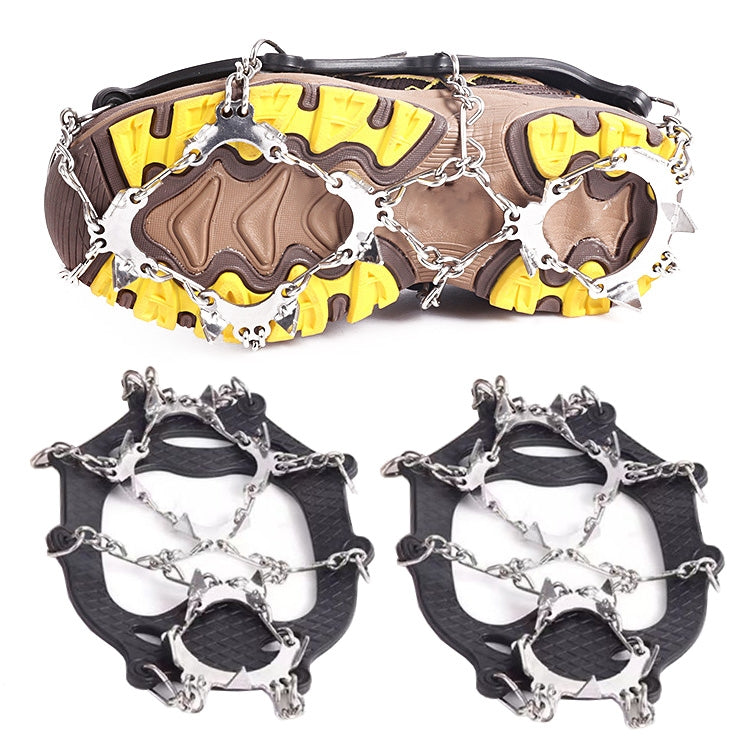 F13-3 13 Teeth Children Mountaineering Non-slip Shoe Cover Ice and Snow Anti-slip Ice Claws, 13 Teeth Children (Black)