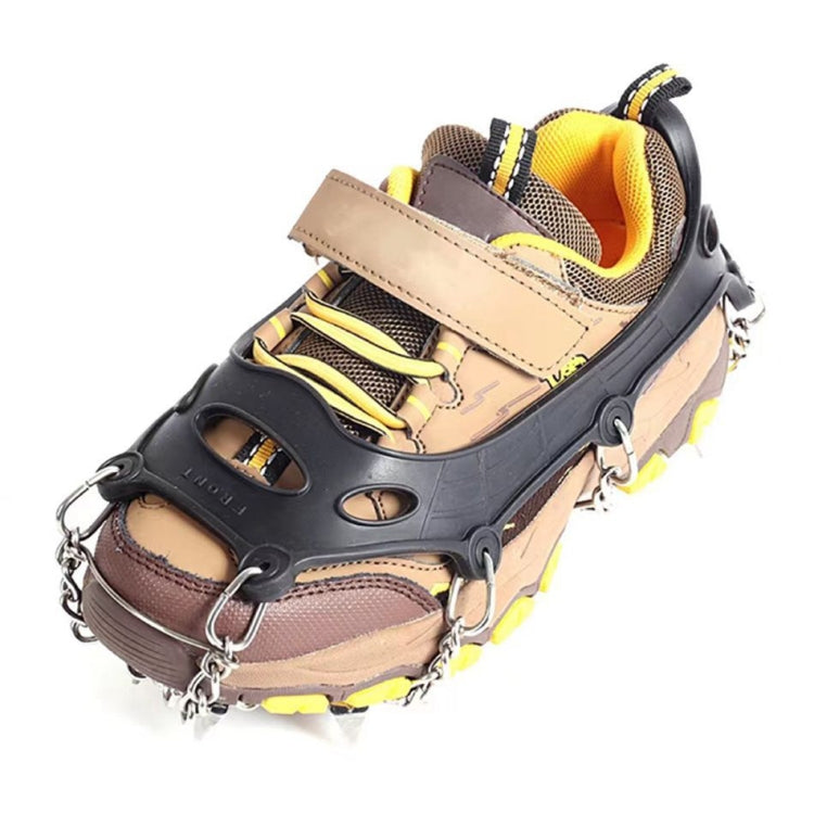 F13-3 13 Teeth Children Mountaineering Non-slip Shoe Cover Ice and Snow Anti-slip Ice Claws, 13 Teeth Children (Black)