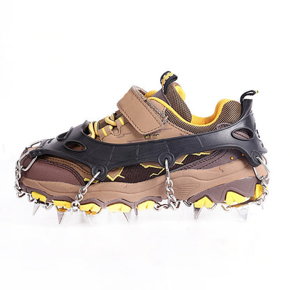 F13-3 13 Teeth Children Mountaineering Non-slip Shoe Cover Ice and Snow Anti-slip Ice Claws, 13 Teeth Children (Black)