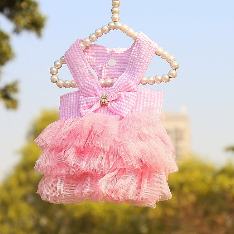 Pet Mesh Skirt Dress Dog Cat Clothes, XS, S, M, L, XL, XXL