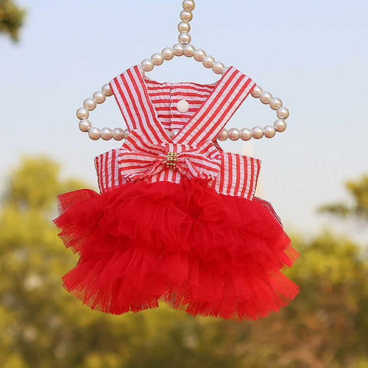 Pet Mesh Skirt Dress Dog Cat Clothes, XS, S, M, L, XL, XXL