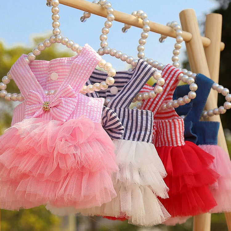 Pet Mesh Skirt Dress Dog Cat Clothes, XS, S, M, L, XL, XXL