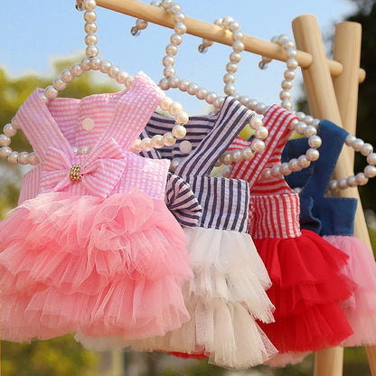 Pet Mesh Skirt Dress Dog Cat Clothes, XS, S, M, L, XL, XXL