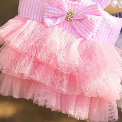 Pet Mesh Skirt Dress Dog Cat Clothes, XS, S, M, L, XL, XXL