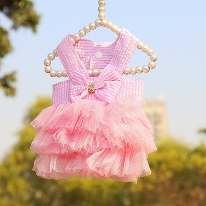 Pet Mesh Skirt Dress Dog Cat Clothes, XS, S, M, L, XL, XXL