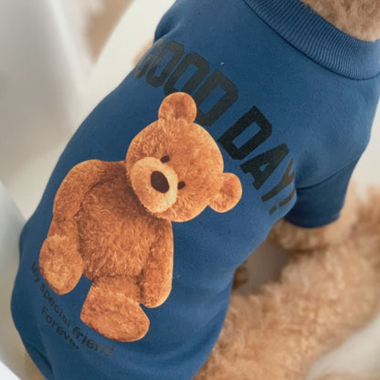 2pcs Cute Warm Pet Fleece Sweater Teddy Bear Cat Clothes, S, L, XL, XXL, XS, M