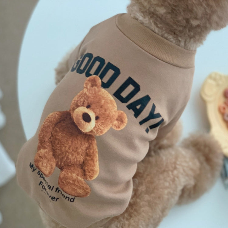 2pcs Cute Warm Pet Fleece Sweater Teddy Bear Cat Clothes, S, L, XL, XXL, XS, M