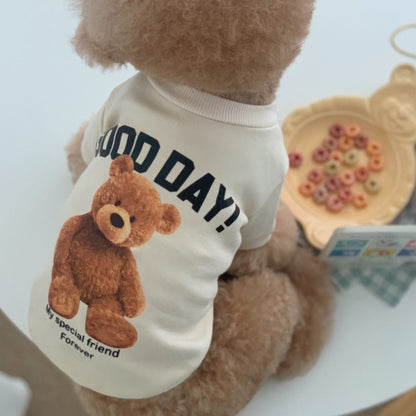 2pcs Cute Warm Pet Fleece Sweater Teddy Bear Cat Clothes, S, L, XL, XXL, XS, M