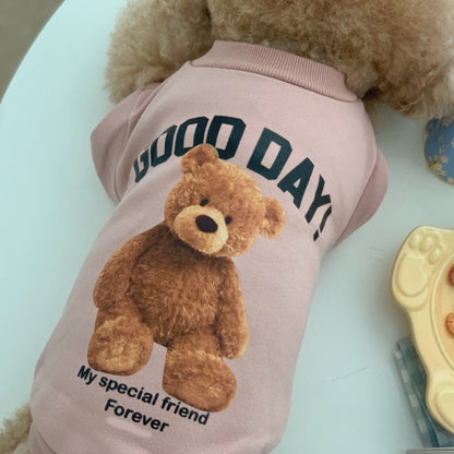 2pcs Cute Warm Pet Fleece Sweater Teddy Bear Cat Clothes, S, L, XL, XXL, XS, M