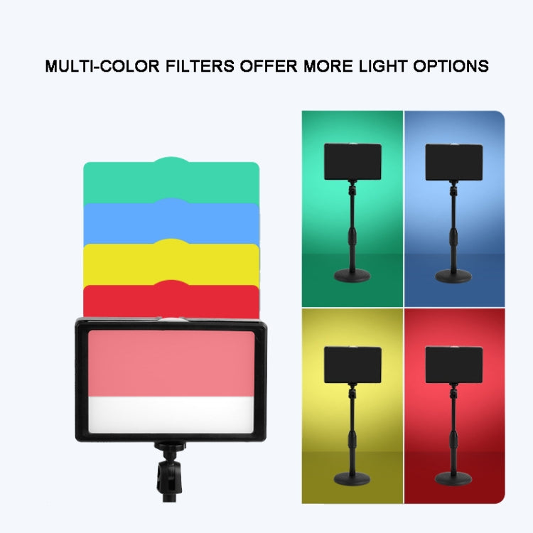 8 Inch 3200-5500K Three-color Temperature Photography Flat-panel Live Fill Light,Spec:, Small Tripod, 30cm Bracket, 42cm Bracket, 0.5m Bracket, 0.5m Bracket +Bluetooth RC, 2.1m Bracket, 2.1m Bracket+Bluetooth RC