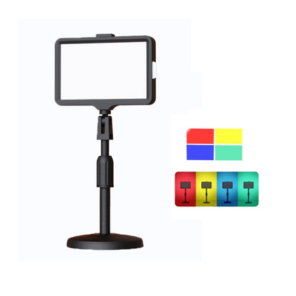 8 Inch 3200-5500K Three-color Temperature Photography Flat-panel Live Fill Light,Spec:, Small Tripod, 30cm Bracket, 42cm Bracket, 0.5m Bracket, 0.5m Bracket +Bluetooth RC, 2.1m Bracket, 2.1m Bracket+Bluetooth RC