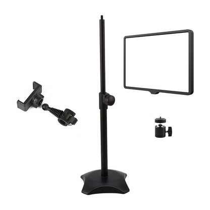 10 Inch 3000-6500K Three-color Temperature Photography Flat-panel Live Fill Light,Spec:, Only Light, 30cm Bracket, 42CM Bracket, 0.5m Bracket, 2.1m Bracket, 2.1m Bracket+Clip, Small Tripod
