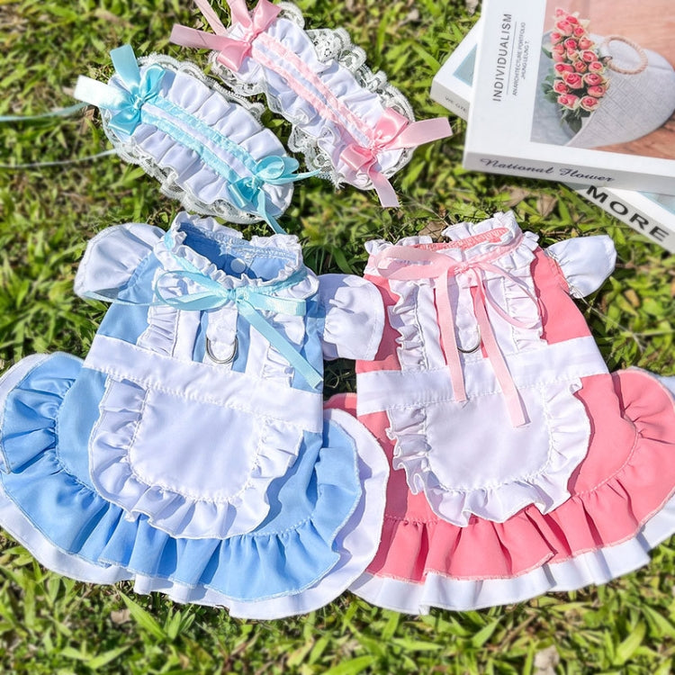 Pet Parent-child Dress Maid Skirt Can Be Hung With Leash, XS, S, M, L, XL, XXL