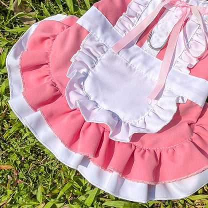 Pet Parent-child Dress Maid Skirt Can Be Hung With Leash, XS, S, M, L, XL, XXL