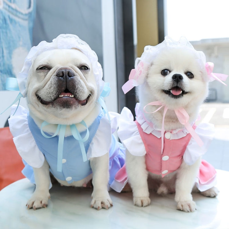 Pet Parent-child Dress Maid Skirt Can Be Hung With Leash, XS, S, M, L, XL, XXL
