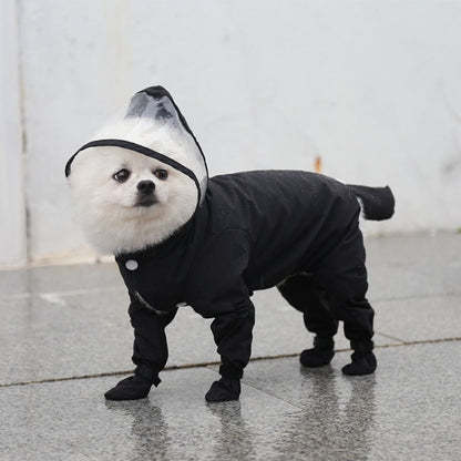 All-inclusive Pet Four-leg One-piece Outdoor Waterproof Raincoat, S, M, L, XL
