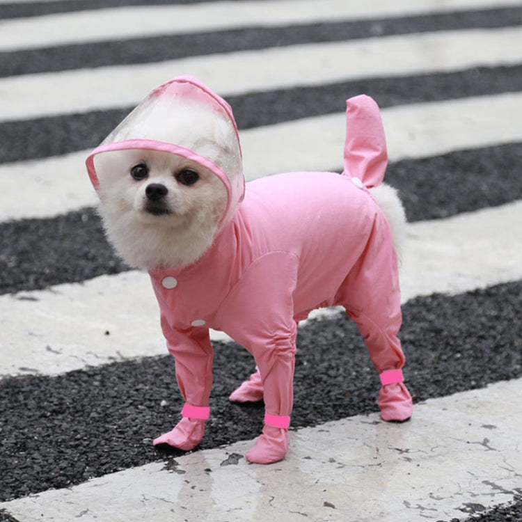 All-inclusive Pet Four-leg One-piece Outdoor Waterproof Raincoat, S, M, L, XL