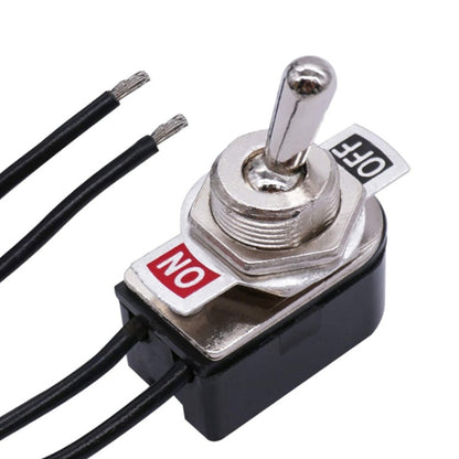 10pcs Mini Toggle Two-position Rocker Switch With Wire, KNS-1