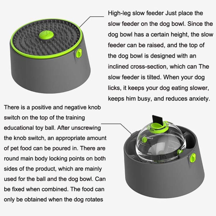 Multi-functional Card Dog Cage Licking Plate Suction Cup Dog Feeder, Bowl+Disc, Bowl+Ball