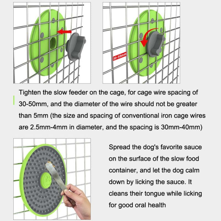Multi-functional Card Dog Cage Licking Plate Suction Cup Dog Feeder, Bowl+Disc, Bowl+Ball
