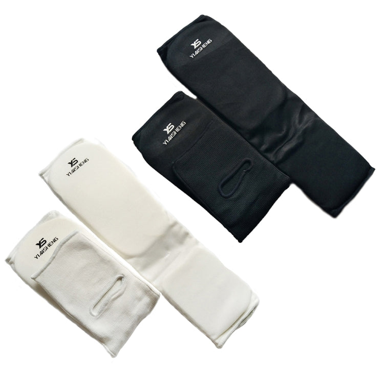 Elastic Breathable Karate Leg Guards Taekwondo EVA Board Protective Gear, S (White), M (White), L (White), XL (White), S (Black), M (Black), L (Black), XL (Black)