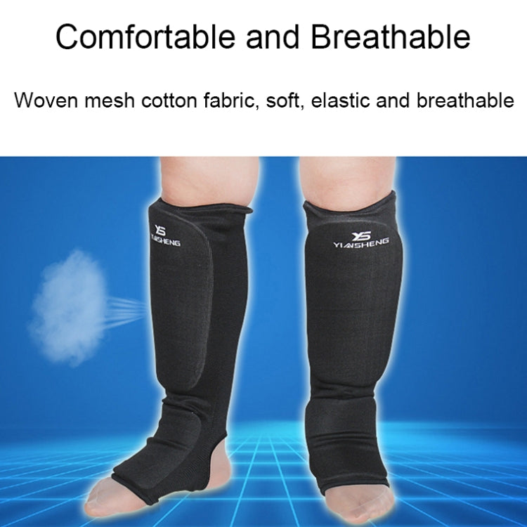 Elastic Breathable Karate Leg Guards Taekwondo EVA Board Protective Gear, S (White), M (White), L (White), XL (White), S (Black), M (Black), L (Black), XL (Black)