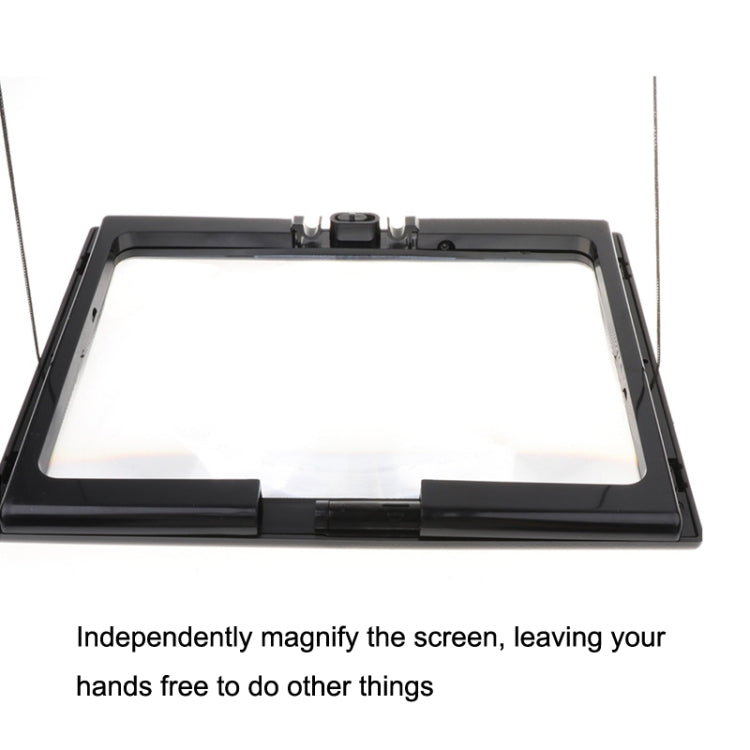 WJ10015 Full Page Reading LED Light Three-dimensional Folding Bracket Magnifying Glass, 3X Magnifying Glass