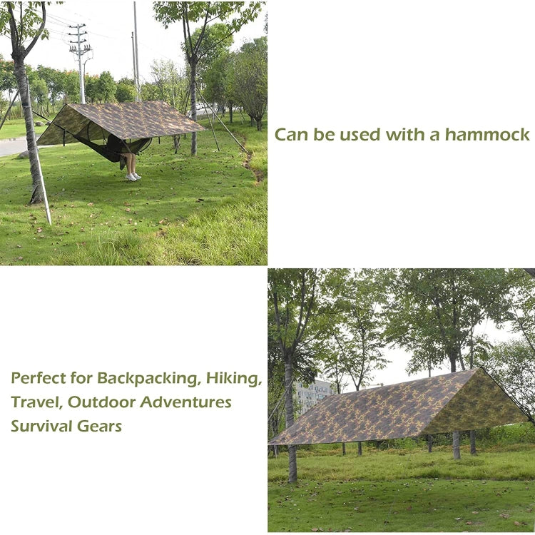 Waterproof Tent Tarp Square Canopy Polyester Sunshade Floor Mat, 3X3m, 3X4m, 3X5m