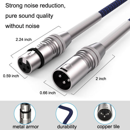LHD010 Caron Male To Female XLR Dual Card Microphone Cable Audio Cable, 0.3m, 0.5m, 1m, 1.8m, 2m, 3m, 5m, 8m, 10m, 12m, 15m, 20m, 25m, 30m, 40m, 50m, 60m