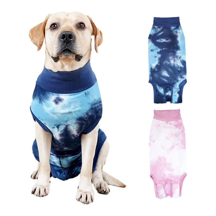 Tie-dye Dog Postoperative Clothes Easy to Put On and Take Off Pet Sterilization Clothes, XXS, S, M, L, XL, XXL, XXXL