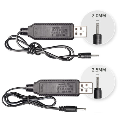 10pcs 3.7V IC Circuit Protection Lithium Battery USB Straight Head Charging Cable, 2.0mm, 3.5mm, 5.5mm