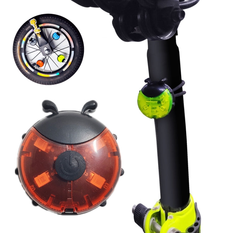 Ladybug Wheel Light Children Balance Bike Bicycle Hub Light, Manual Red