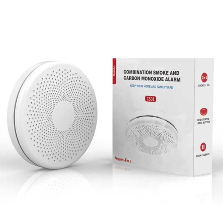 RH-WS11-W WiFi 2 In 1 Smoke Alarm Carbon Monoxide Composite Smoke Sensor, RH-WS11-W