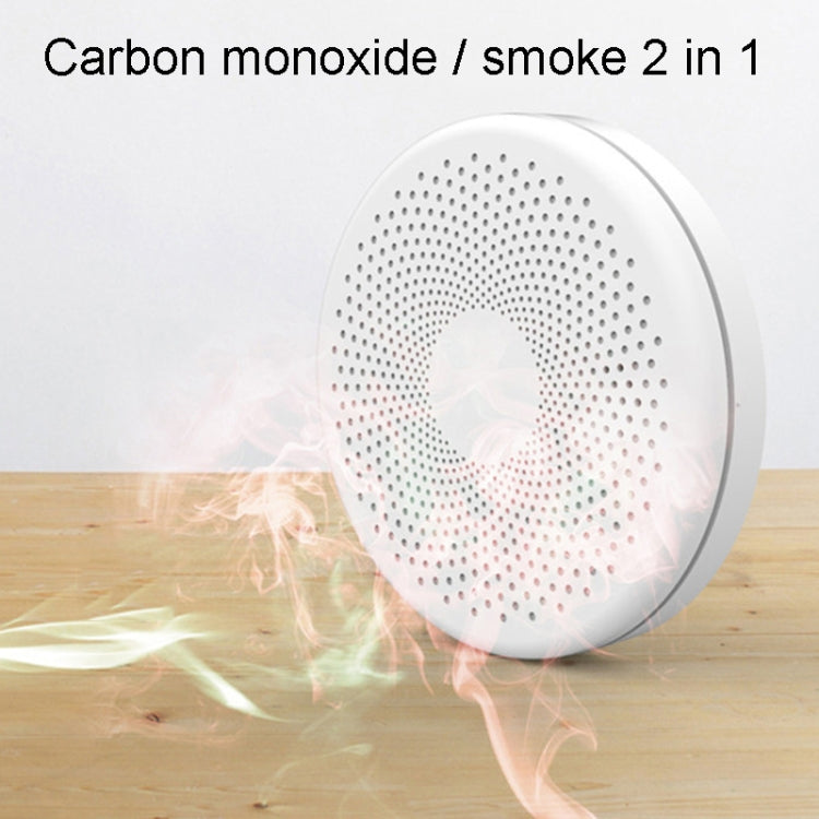 RH-WS11-W WiFi 2 In 1 Smoke Alarm Carbon Monoxide Composite Smoke Sensor, RH-WS11-W