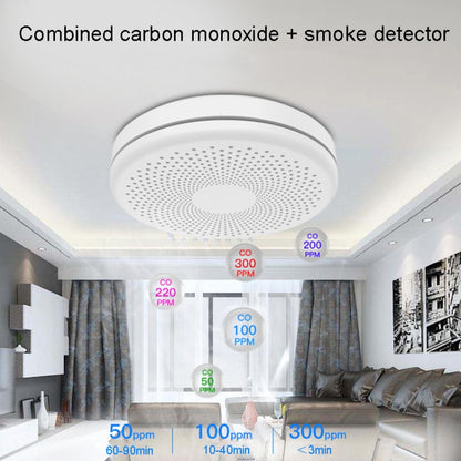 RH-WS11-W WiFi 2 In 1 Smoke Alarm Carbon Monoxide Composite Smoke Sensor, RH-WS11-W