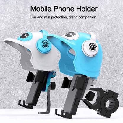 Small Helmet Sunscreen Phone Stand Bracket Motorcycle Mobile Phone Holder,Spec:, Handlebar White, Rearview Mirror Blue, Rearview Mirror White, Blue Helmet, White Helmet, Handlebar Black, Handlebar Yellow, Rearview Mirror Black, Rearview Mirror Yellow