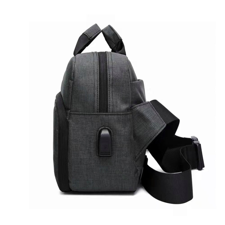 SLR Camera Bag Men Crossbody  Photography Bag Waterproof Carrying Case with USB Charging Port, Large, Small