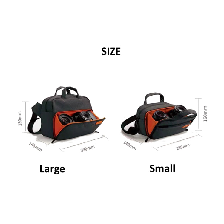 SLR Camera Bag Men Crossbody  Photography Bag Waterproof Carrying Case with USB Charging Port, Large, Small