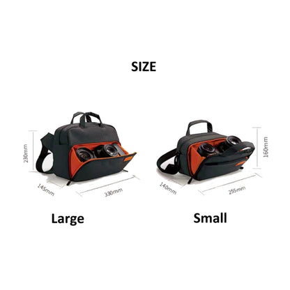 SLR Camera Bag Men Crossbody  Photography Bag Waterproof Carrying Case with USB Charging Port, Large, Small