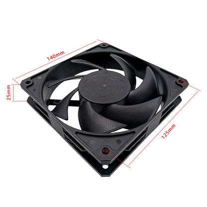 MF14025 4pin High Air Volume Low Noise High Wind Pressure FDB Magnetic Suspension Chassis Fan, 2000rpm (Black), 2000rpm (White), 2500rpm (Black), 2500rpm (White)