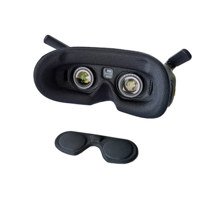 For DJI Goggles 2 Foam Padding Sponge Eye Pad Mask, Black, With Lens Cover Black