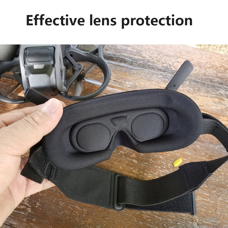 For DJI Goggles 2 Foam Padding Sponge Eye Pad Mask, Black, With Lens Cover Black