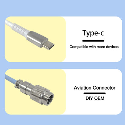 Ajazz AL60 USB To Type-C/USB-C Keyboard Extension Line Single Hole Connector, Cable Length: 2.3m