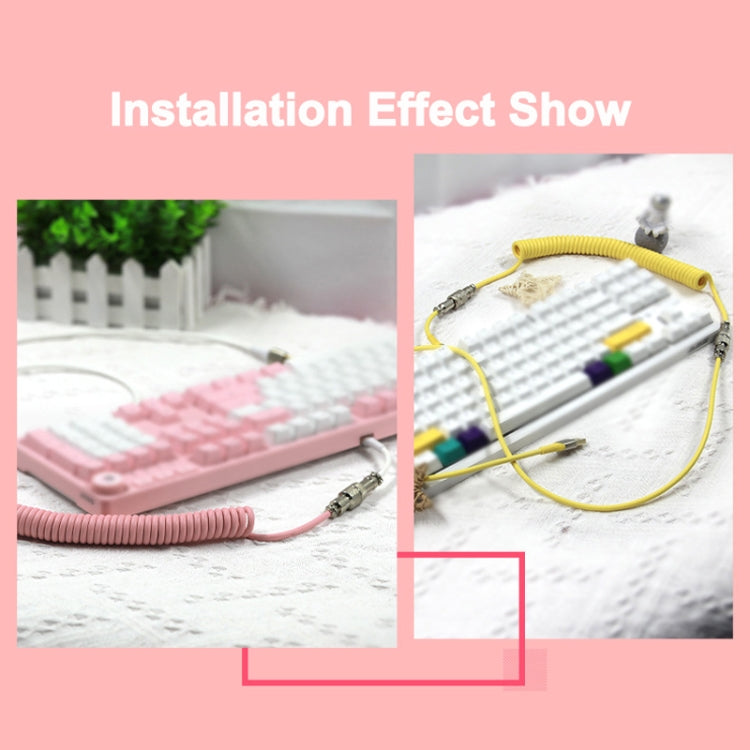 Ajazz AL60 USB To Type-C/USB-C Keyboard Extension Line Single Hole Connector, Cable Length: 2.3m
