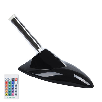 Car Solar Shark Fin With Antenna LED Warning Light, Silver, White, Black, Silver with Remote Control, Black with Remote Control, White with Remote Control